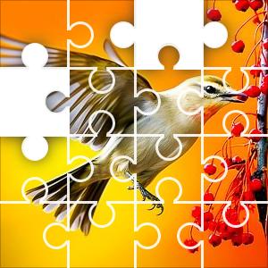 JigZone: Bird Flying Berries 184 Partes Loucas Enigma Jigsaw