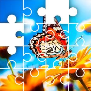 JigZone: Butterfly On Asteraceae 184 Partes Loucas Enigma Jigsaw